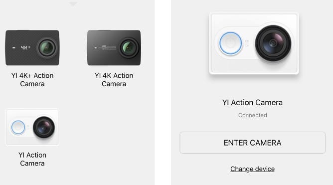 yi action camera app