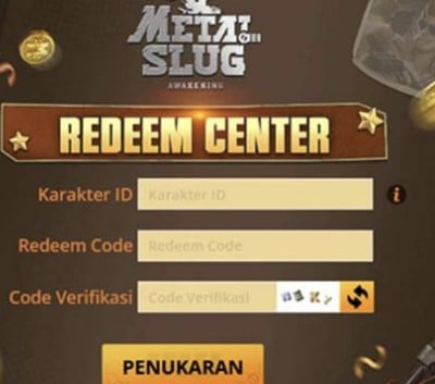 redeem code metal slug