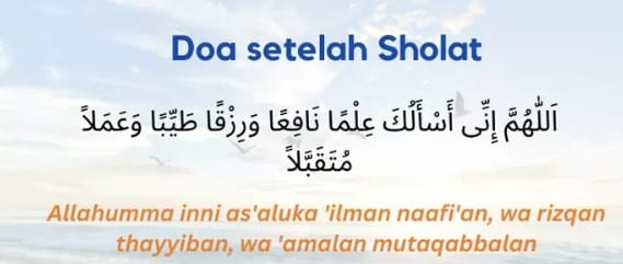 bacaan doa setelah sholat